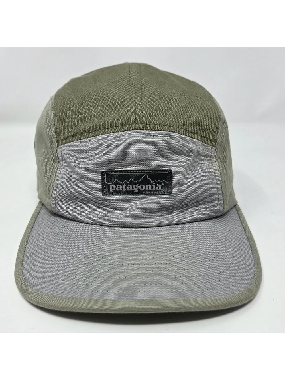 Patagonia Two-Tone Green Gray Five Panel P6 Cap Sz One Size